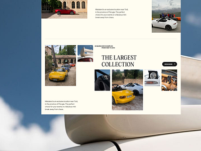 Cars Museum Miataland Landing Page cars clear design collection hotel landing page minimal minimalism museum rent car typography ui ux web design