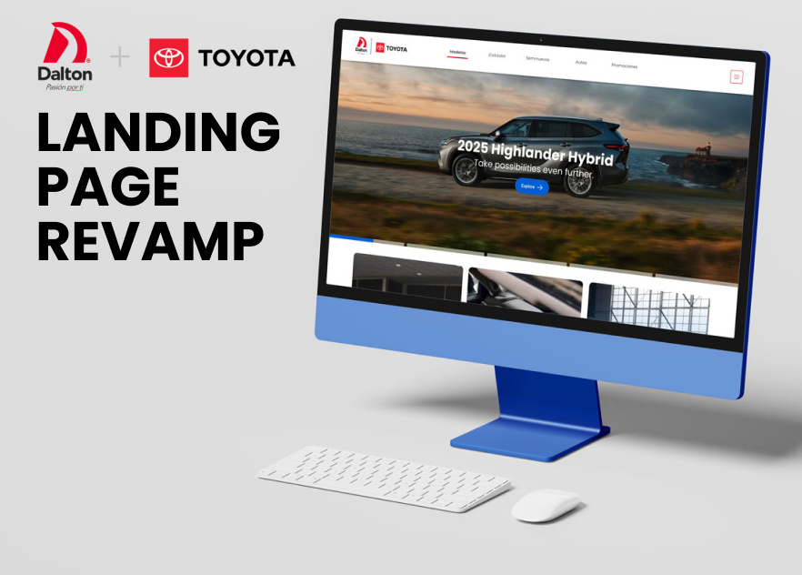 Toyota México Landing page Revamp design guadalajara landing page mexico uiux ux website