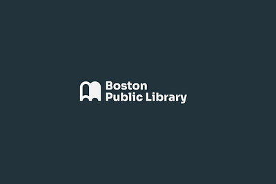 Logo for Boston Public Library arc book boston branding clean creative design graphic design iconic identity library logo logotype minimalism modern monogram public library simple symbol typography