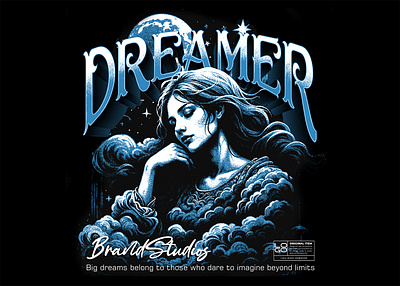 DREAMER | design for sale boldart customapparel design for sale exclusivedesign graphic design graphictee imaginativeart retroart screenprinting streetweardesign tshirtdesign vintageillustration