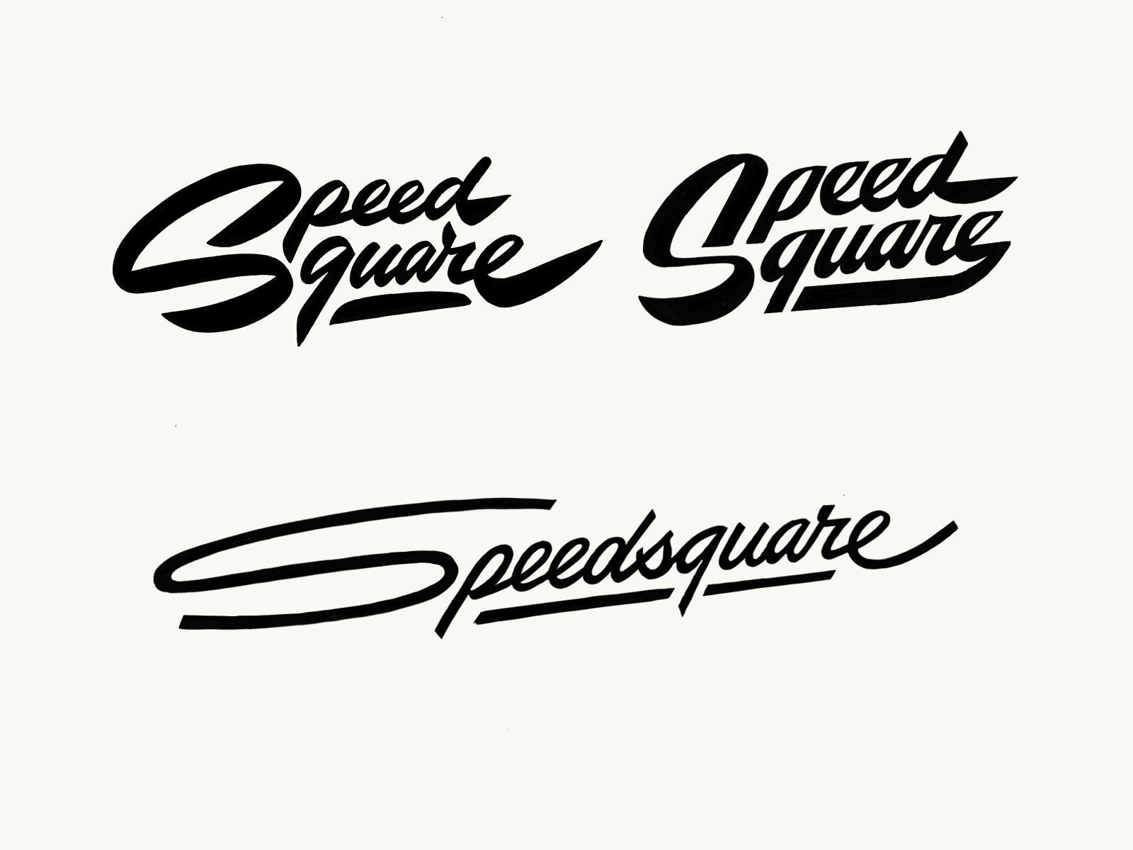 Speedsquare bold branding brushlettering calligraphy custom design flow font identity lettering logo logomaker retro script signature speedsquare type unique visual
