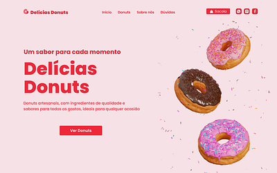 Delícias Donuts | Website donuts food sweet ui uxdesign website