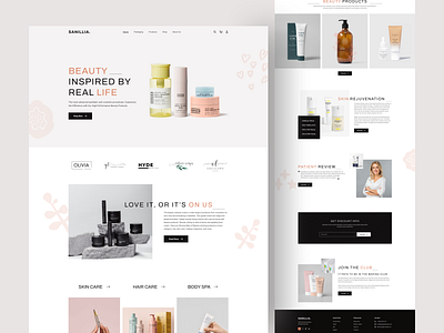 Beauty Product Website beauty beauty products cosmetics design ecommerce landing page marketplace shopyfi ui ux design web ui website website design