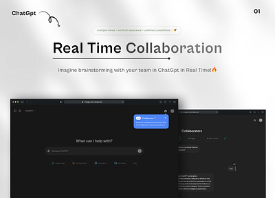 ChatGpt - RealTime Collaboration product design ui uiux webddesign