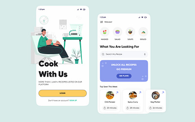 Find your favourite recipe over here. android app app branding design designer figma food app ios app logo mobile app product product design ui uiux ux uxui webapp website