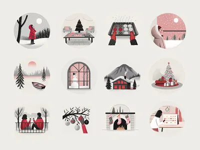 Christmas Illustrations branding character christmas doodle festive graphic design holidays illustration illustrations merry christmas vintage