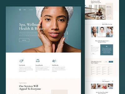 SPA, Wellness, Health & Beauty – Web Design beauty clean design creative design elegant green health homepage landing page massage modern design services spa template ui web design website design wellness woman women