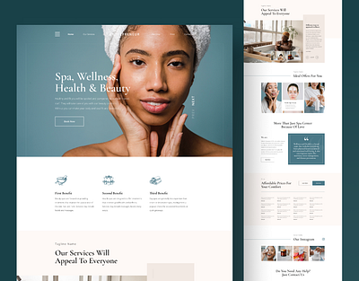 SPA, Wellness, Health & Beauty – Web Design beauty clean design creative design elegant green health homepage landing page massage modern design services spa template ui web design website design wellness woman women