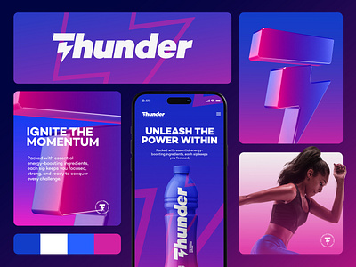 Thunder branding project extensions 3d animation branding design graphic graphic design illustration logo minimal minimalist spline ui vector