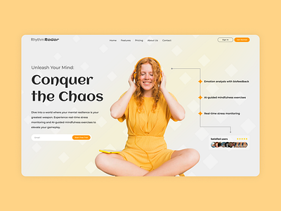 Emotional Analysis Website figma landing page saas ui ui design ux design vectors web design