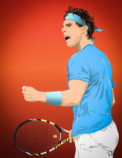 The King of Clay, Rafael Nadal adobe illustrator australian open digital design french open goat graphic design illustration rafael nadal spain sports tennis us open vector wimbledon