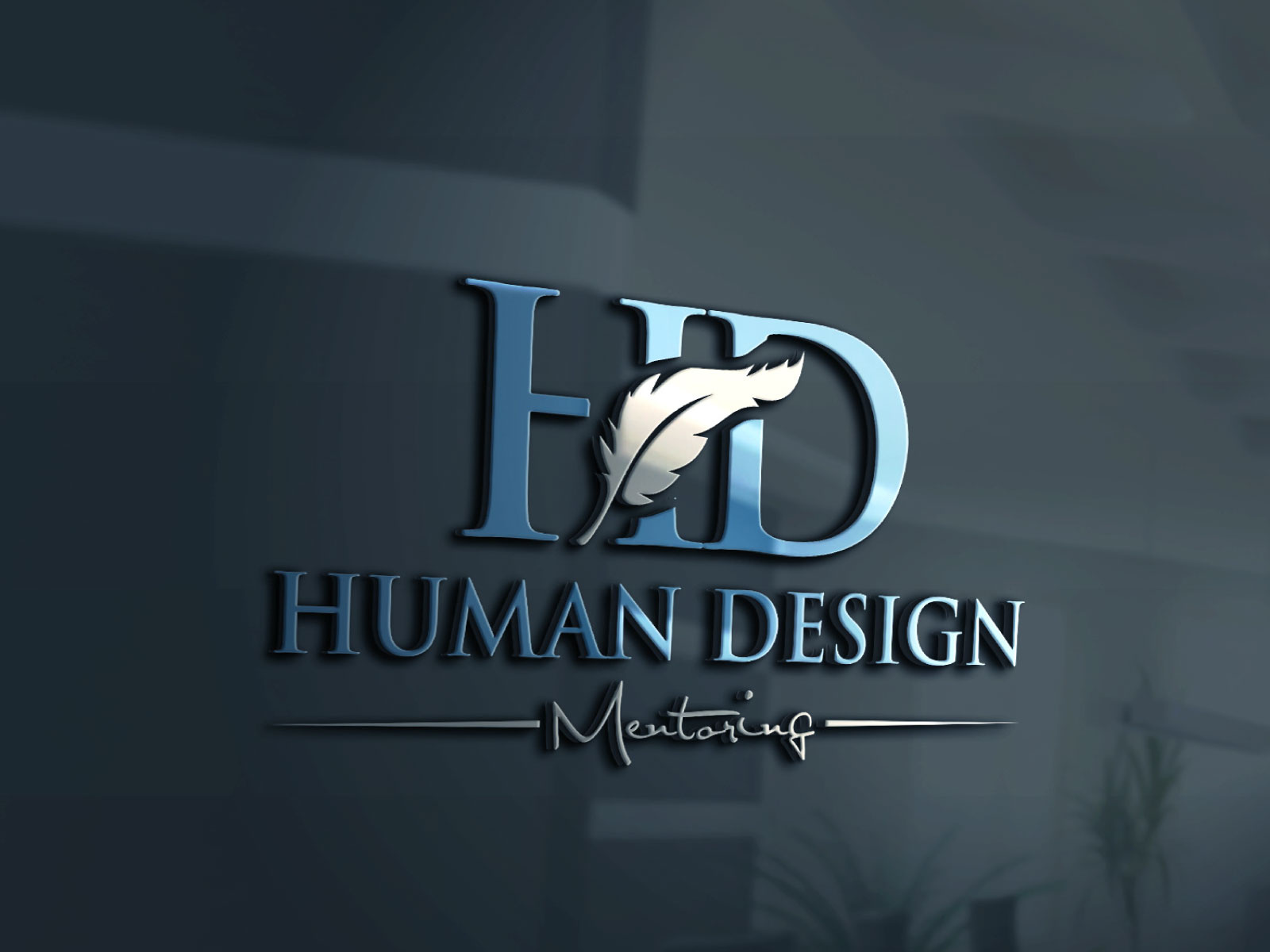 Human Design | Feather Logo Design 3d logo brand identity branding business logo company logo custom logo design feather feather logo forge forge logo identity designer illustration logo logo design logo designer logotype mark modern logo quill write logo