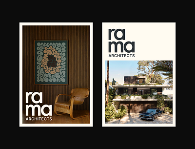 Rama Architects - Concept of a Brand Design architects brand design branding design graphic design identity illustrator logo posters