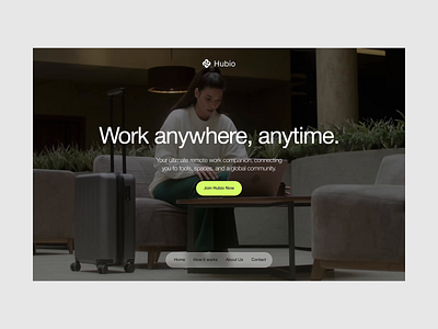 Hubio - Remote Work SaaS Solution animation conceptdesign design saas ui uiuxdesign ux web