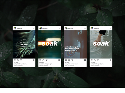 soak socials brand brand identity energy drink graphic design graphics logo photography social media visual identity