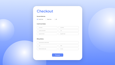 Credit Card Checkout Page/Form branding design graphic design typography ui ux webdesign