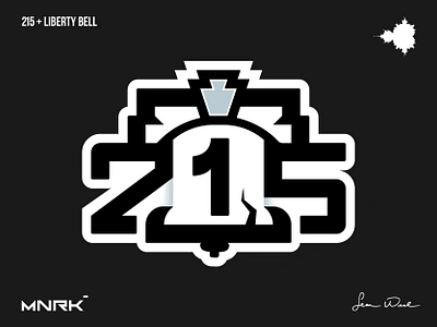 215 + Liberty Bell branding graphic design logo