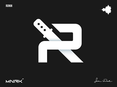 Ronin | Sword + R + Logo Design branding graphic design logo