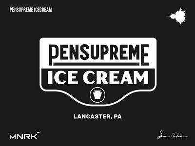 Pensupreme Ice Cream Logo graphic design logo