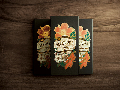 HAWAII KONA - Coffee Packaging coffee design graphic design hawaii kona coffee packaging print