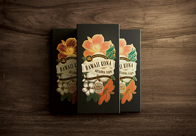 HAWAII KONA - Coffee Packaging coffee design graphic design hawaii kona coffee packaging print