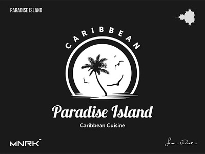 Paradise Island Caribbean Cuisine | Logo Design branding design graphic design illustration logo typography