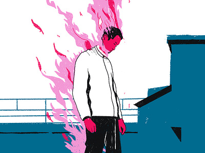 Burn=out branding burnout character design editorial illustration final stages illustrated illustration illustrator people portrait portrait illustration procreate