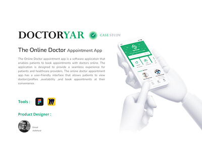 Doctor Application casestudy doctoraplication doctorapp doctorcasestudy doctorui doctoryar graphic design greenui productdesign ui uiapp uiux