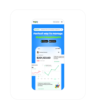 PNDK Crypto Investment Hero Section (Mobile View) 📈 crypto hero hero section landingpage mobile ui website