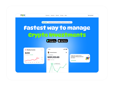 PNDK Crypto Investment Hero Section (Web View) 📈 crypto hero section ui uiux ux web website