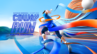 Coway Run : Run For Tomorrow 3d campaign design graphic design illustration ui