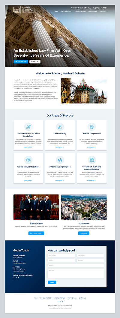 SHD Law Firm // Web Design attorney law law firm lawyer legal scranton web design