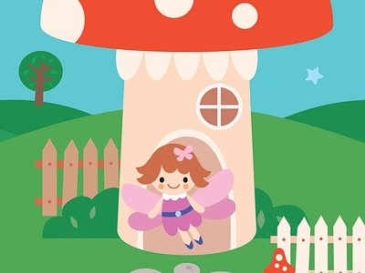 fairy garden character cute digital fairies fairy illustration illustrator vector