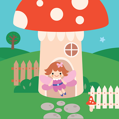 fairy garden character cute digital fairies fairy illustration illustrator vector