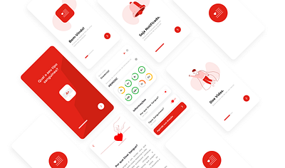 Redcall app design graphic design illustration mobile ui