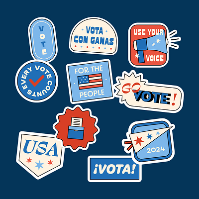 2024 Vote Illustration adobe illustrator design digital illustration illustration illustrator latina illustrator vote vote illustration voting icons voting stickers