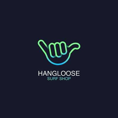 HangLoose Surf Shop Logo art boxxart branding design graphic design illustration logo