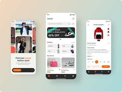 SSENSE Fashion Apps - Redesign Exploration adidas app brand branding discount e commerce fashion fashion app fashion brand fashion mobile fashion website graphic design luxury luxury design minimalist mobile app nike redesign sale ui