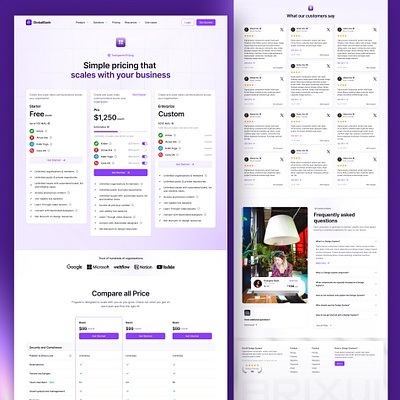 Pricing Page figma price card pricing page website