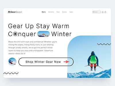 GearQuest: Elevate Your Winter Adventures outdoor ski ui winter wintersport