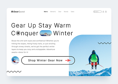 GearQuest: Elevate Your Winter Adventures outdoor ski ui winter wintersport