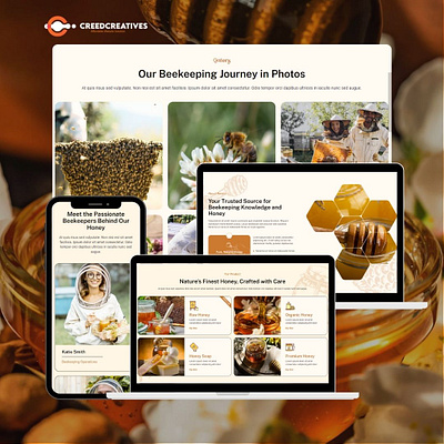 Bee-Inspired Web Design by Creed Creatives 🐝✨ branding design landingpagedesign responsivedesign ui ux website