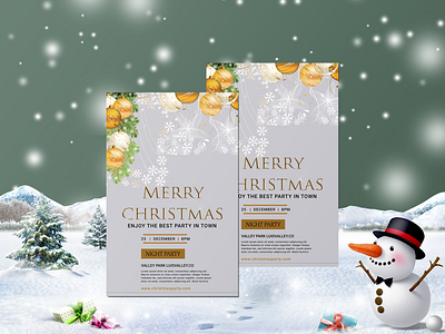 Christmas Party Poster | Flyer-Design adobe illustrator advertising branding christmas banner christmas card christmas design flyer flyer design flyer template graphic design graphic designer holiday invitation marketing new year poster template