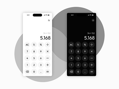 Calculator calculatorapp cleanui darkmode darktheme interfacedesign lightmode lighttheme minimaldesign mobiledesign uidesign uxdesign