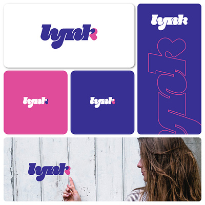 lynk (dating app) abstract app branding brandmark dating lettering logo logotype typography wordmark