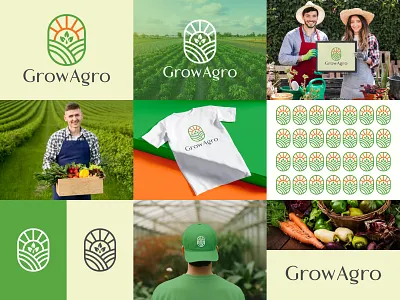 Agriculture, plant, farm, nature, Grow Agro Logo Design agriculture logo brand identity branding branding agency eco logo farm logo firm logo green nature organic grow agro logo leaf logo logo logo brand identity logo design minimalist modern logo popular logo startup tech technology unique logo