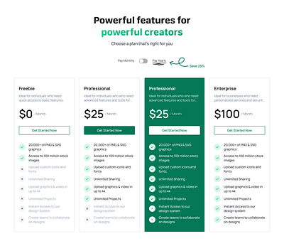 Pricing Table UI/UX branding dailyui design figma illustration landing page landing page ui pricing table ui design ux design web design website designs