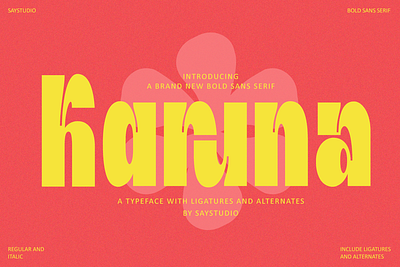 Karuna - Bold Sans Font beauty font bold bold font branding branding font display font elegant font fonts modern font modern sans sans font sans serif sport font typeface typography unique font