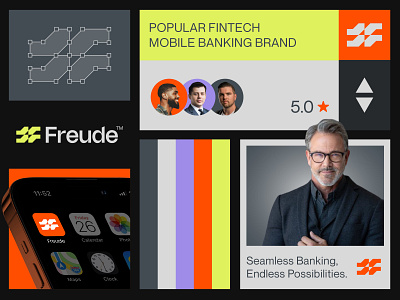 Freude™ - Logo & Branding for Fintech Mobile Banking Brand. a b c d e f g h i j k l m n branding creative logo crypto logo crypto wallet design fintech logo icon logo logotype modern logo n o p q r s t u v w x y z o p q r s t u v w x y z payment baking finance software logo tech company logo tech logo technology logo wallet logo web3