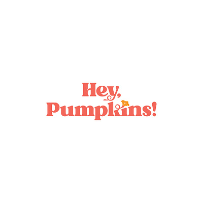 Hey, Pumpkins! branding brandmark lettering logo logotype pumpkin typography wordmark